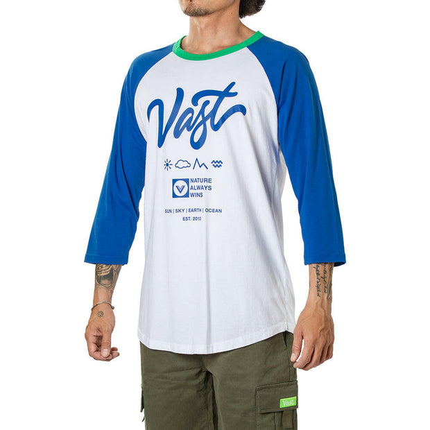 Vast Script Logo Raglan - Blue