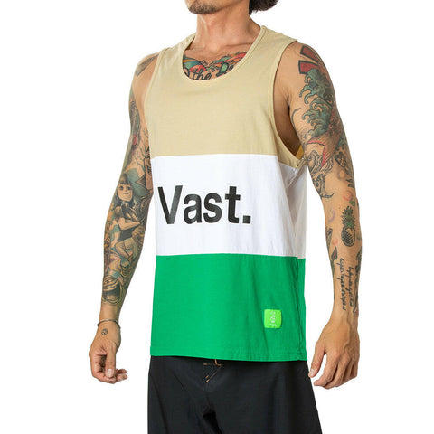 Vast Color Block Tank - Tan