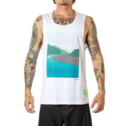 Vast River Tank Top - White