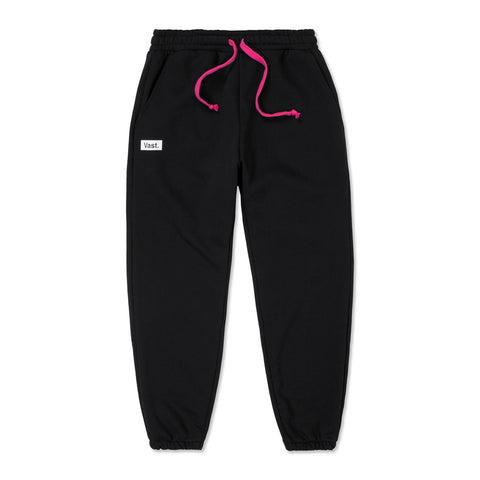Vast Box Logo Sweatpants - Black 棉質長褲