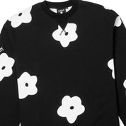 VAST 櫻花圖騰長袖大學T 黑