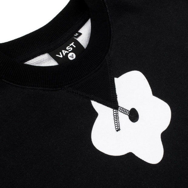 Vast Flower Patch Crewneck Sweatshirt - Black 長袖大學T