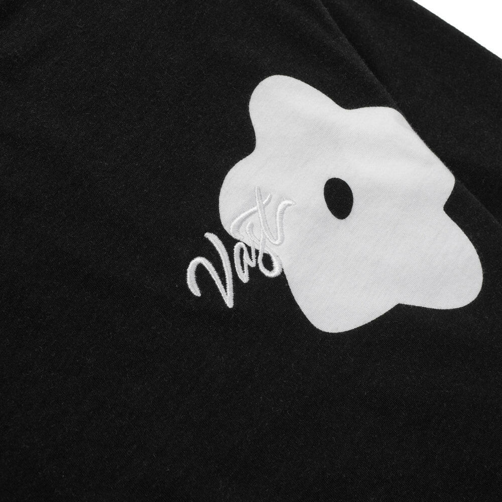 VAST 經典櫻花花卉 長袖上衣 - 黑