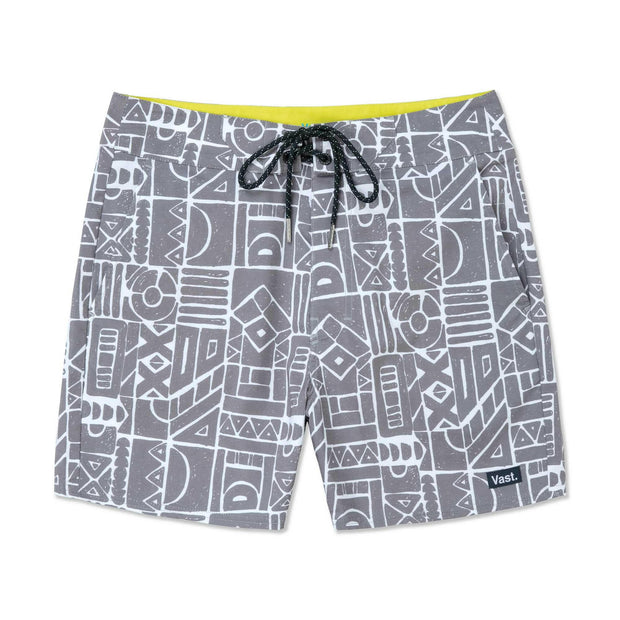 VAST African Stone Retro Classic Boardshorts - Black 復古短版衝浪褲