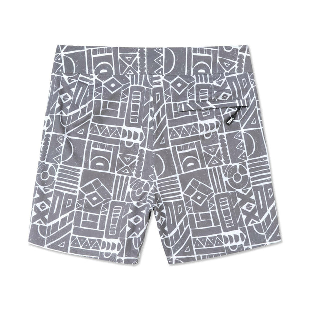 VAST African Stone Retro Classic Boardshorts - Black 復古短版衝浪褲