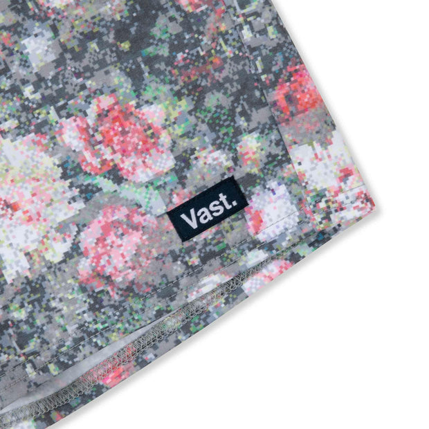VAST Digi Floral Classic Boardshorts-Black 復古短版衝浪褲