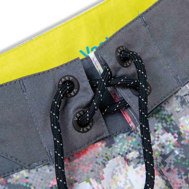 VAST Digi Floral Classic Boardshorts-Black 復古短版衝浪褲