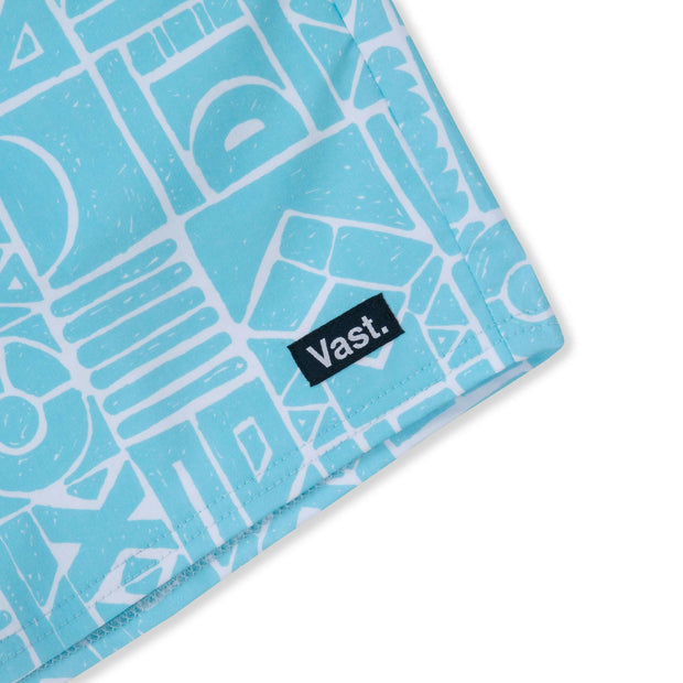 VAST African Stone Retro Classic Boardshorts - Sky Blue 復古短版衝浪褲