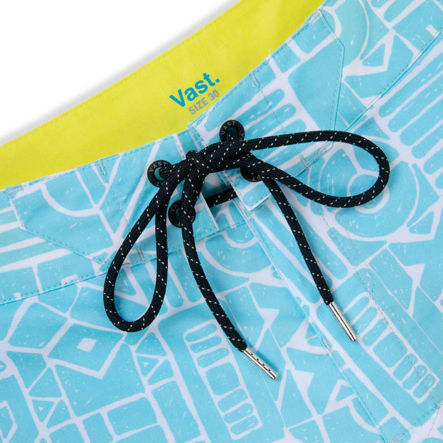 VAST African Stone Retro Classic Boardshorts - Sky Blue 復古短版衝浪褲