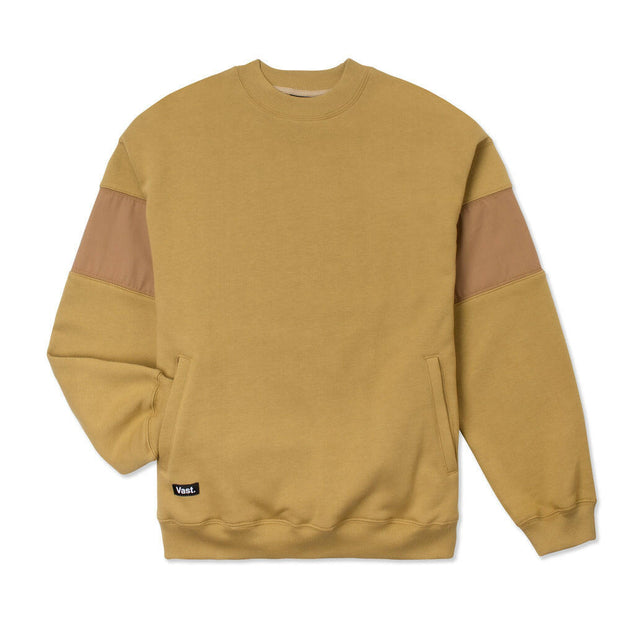 Vast Mock Neck Sweatshirt - Khaki 長袖大學T