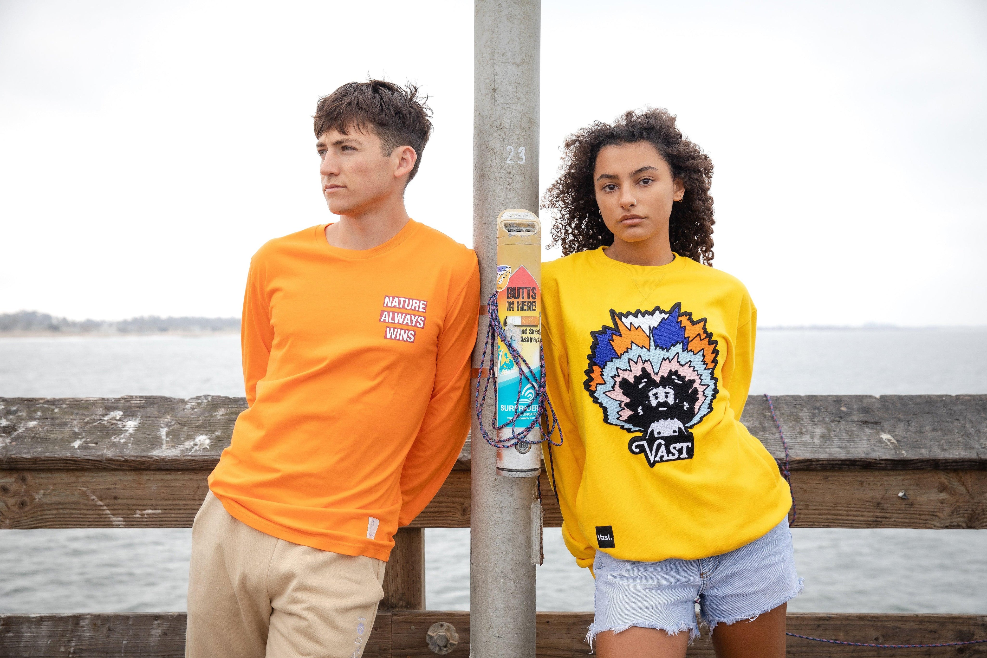 VAST Yogi Fro 長袖大學T -黃色