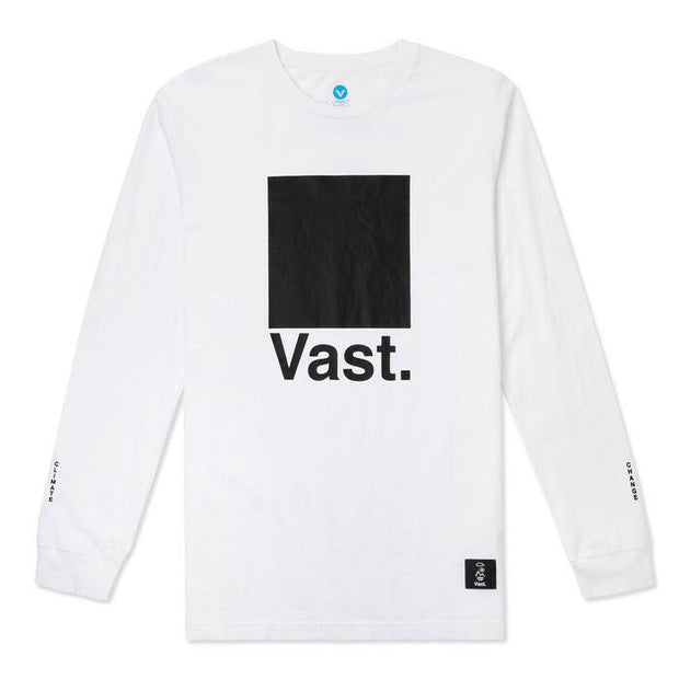 Vast Long Sleeve Color Chip Tee - White 長袖上衣