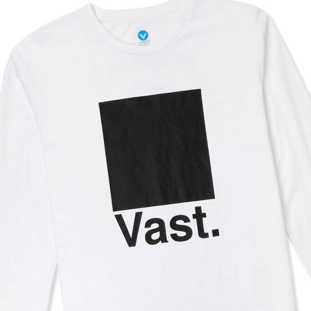 Vast Long Sleeve Color Chip Tee - White 長袖上衣