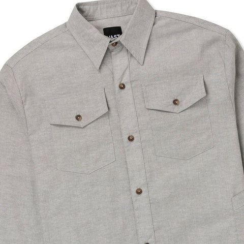 Vast Ribbed Chambay Shirt - Steel Blue