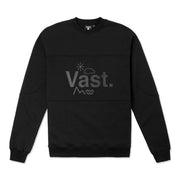 Vast Color Block Crewneck Sweatshirt - Black