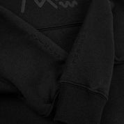 VAST Color Block 圓領長袖大學T 黑