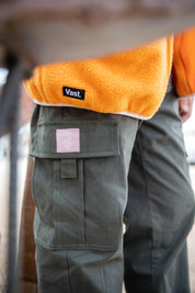 VAST 日常多口袋工裝長褲-橄欖綠