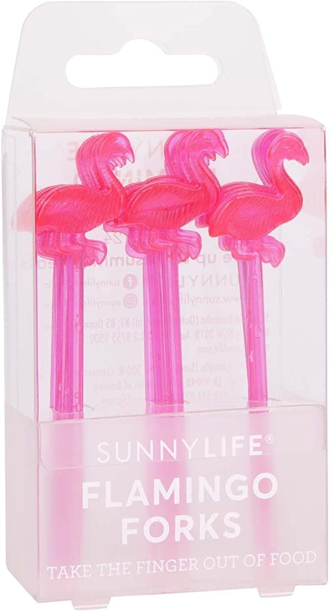 SUNNYLIFE FLAMINGO COCKTAIL FORKS