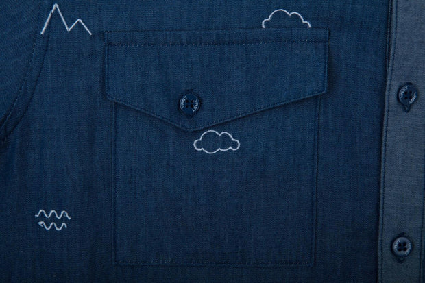 Vast Elements Chambray Button Up 短袖襯衫