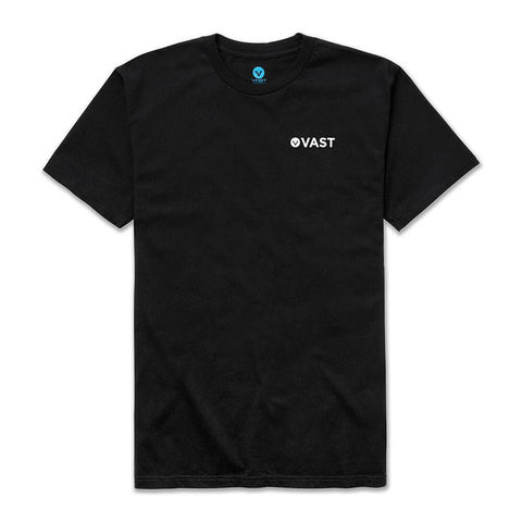 Vast Red Wave Tee - Black