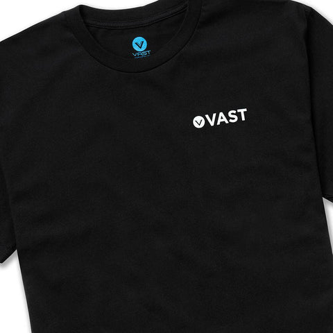 Vast Red Wave Tee - Black