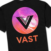 Vast Red Wave Tee - Black