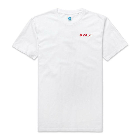 Vast Red Wave Tee - White