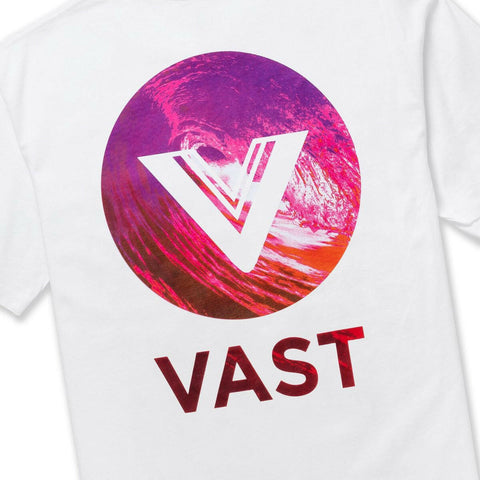 Vast Red Wave Tee - White