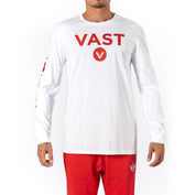 VAST Logo 長袖大學T - 白色