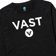 VAST Logo 長袖大學T - 黑色