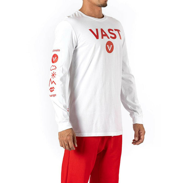 Vast Logo L/S Tee - White