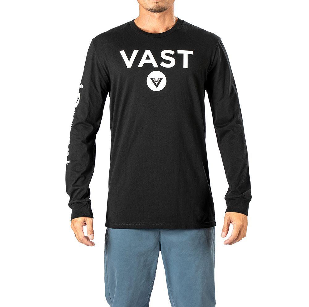 VAST Logo 長袖大學T - 黑色