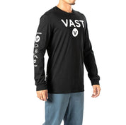 VAST Logo 長袖大學T - 黑色