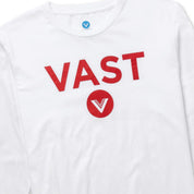 VAST Logo 長袖大學T - 白色