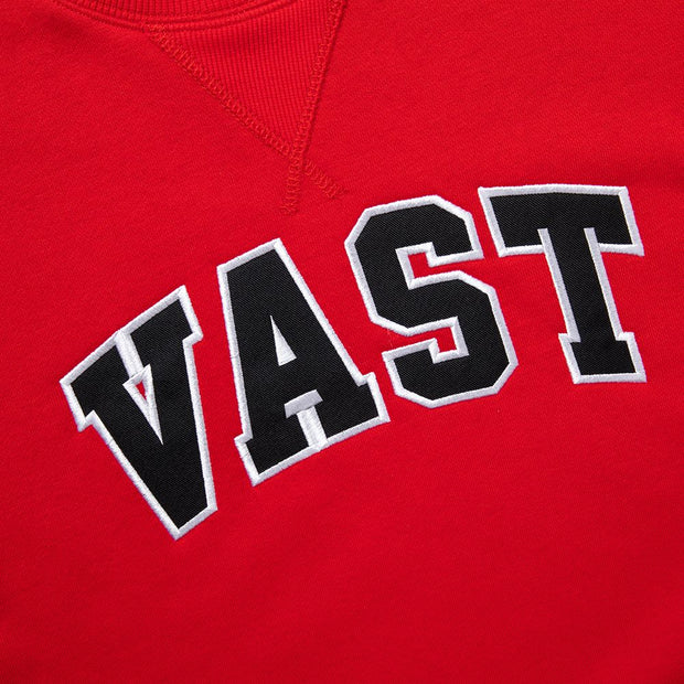 Vast Varsity Crewneck - Red