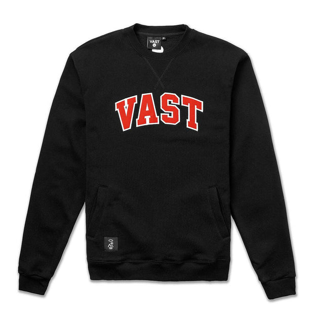 Vast Varsity Crewneck - Black