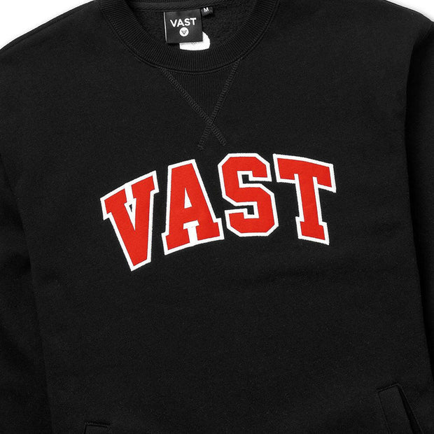 Vast Varsity Crewneck - Black