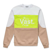 Vast Color Block Crewneck - Safety Yellow