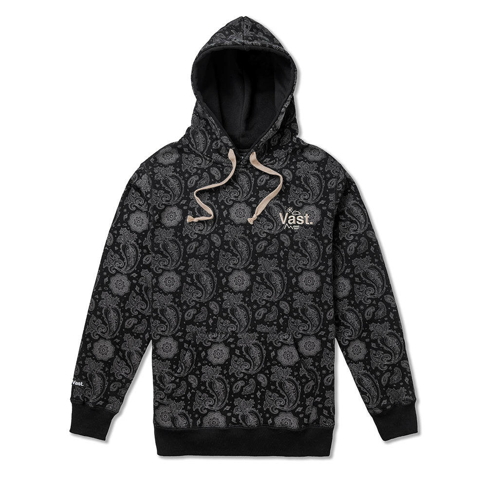 這款極簡風格的VAST Lilu 連帽長袖上衣左胸印有 VAST Elements 標誌，右手腕則點綴經典 VAST 方形標誌，低調中展現品牌識別。