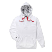 VAST 圖騰連帽長袖大學T 白