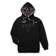 VAST Paisley 圖騰連帽長袖大學T 黑