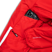 Vast No Collar Puffy Jacket - Red