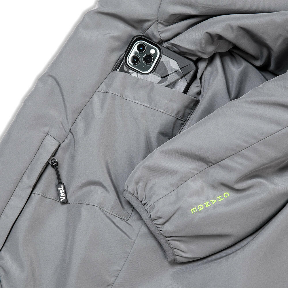 VAST 無領飛行夾克外套 - 深灰