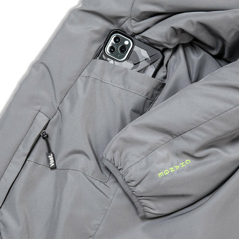 Vast No Collar Puffy Jacket - Charcoal