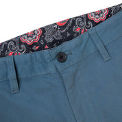 VAST 斜紋棉布窄管長褲 - 墨綠