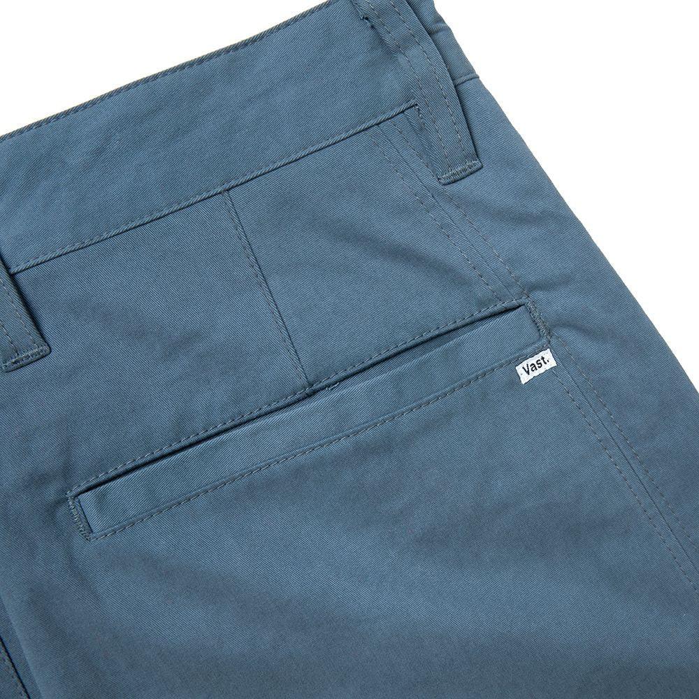 VAST 斜紋棉布窄管長褲 - 墨綠