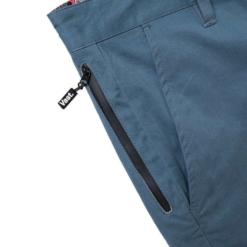 VAST 斜紋棉布窄管長褲 - 墨綠