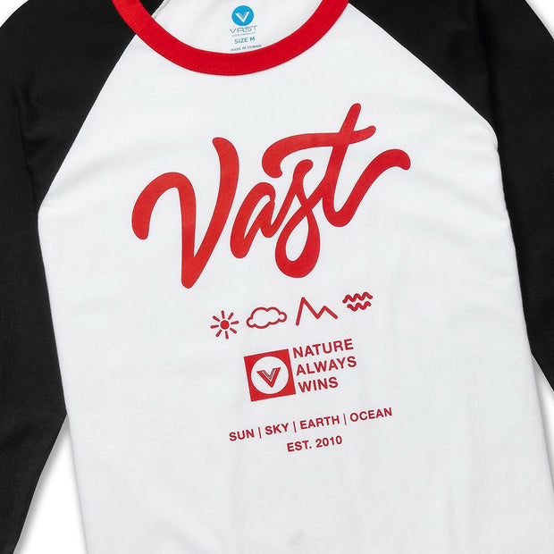 Vast Script Raglan - White/Black