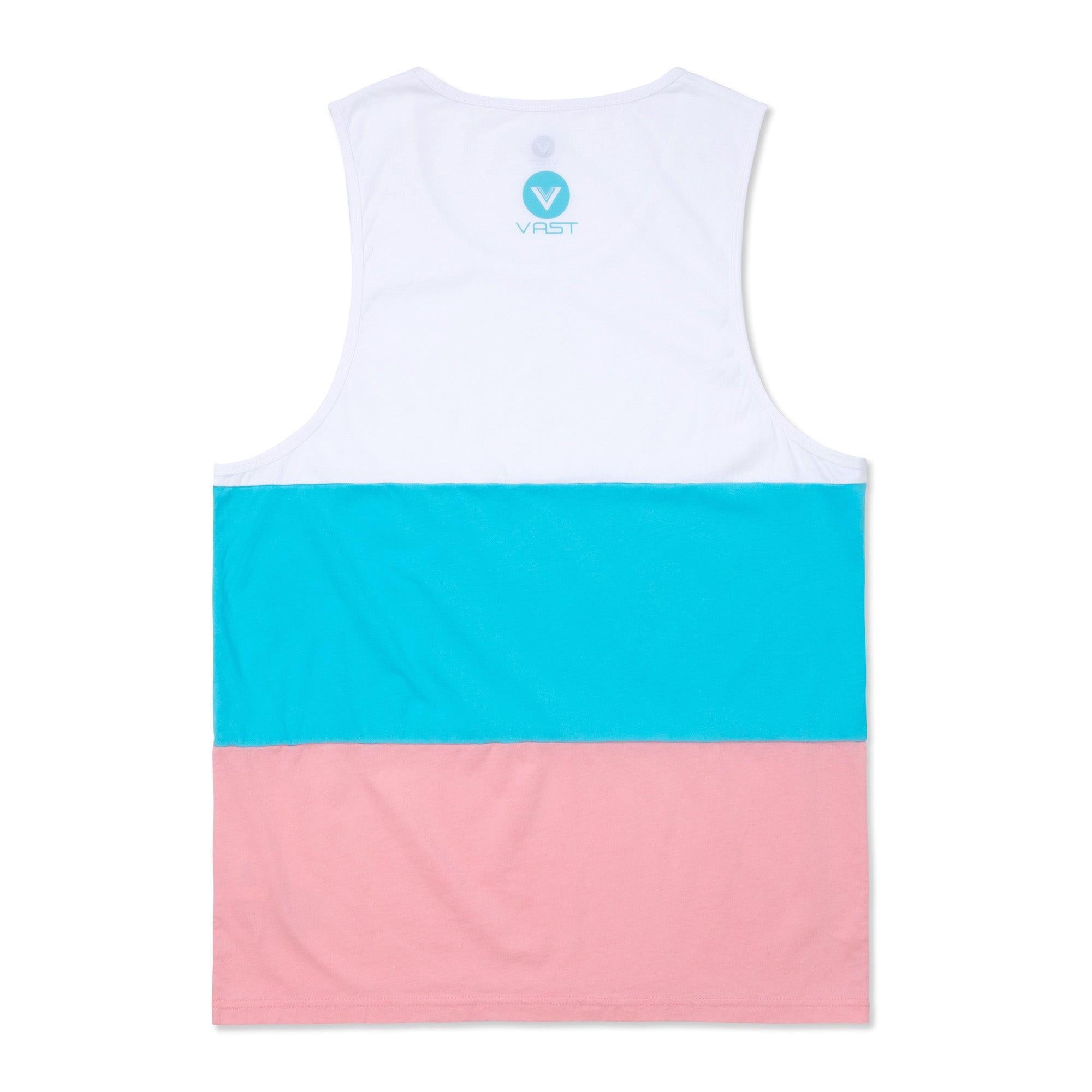 VAST 拼色系列坦克背心 水藍/粉