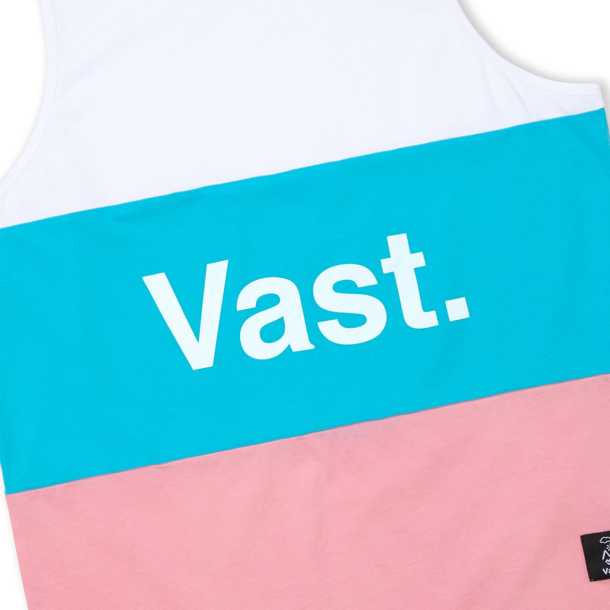 VAST 拼色系列坦克背心 水藍/粉